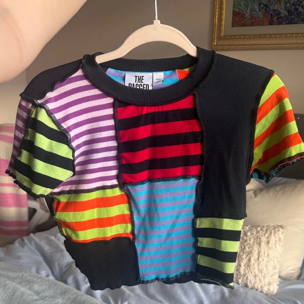 The Ragged Priest Multicolor Striped Tee - Picture 1 of 4